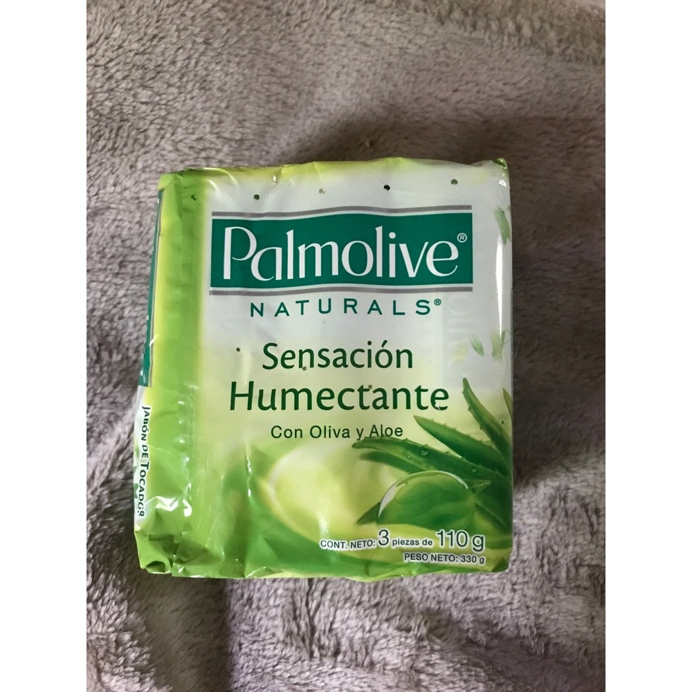 3 pack Palmolive Naturals Bar Soaps Sensacion Humectante Con Olivia y Aloe 110g